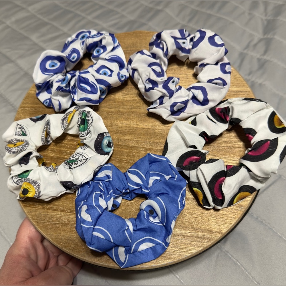 NWT-5 piece Evil Eye Scrunchies